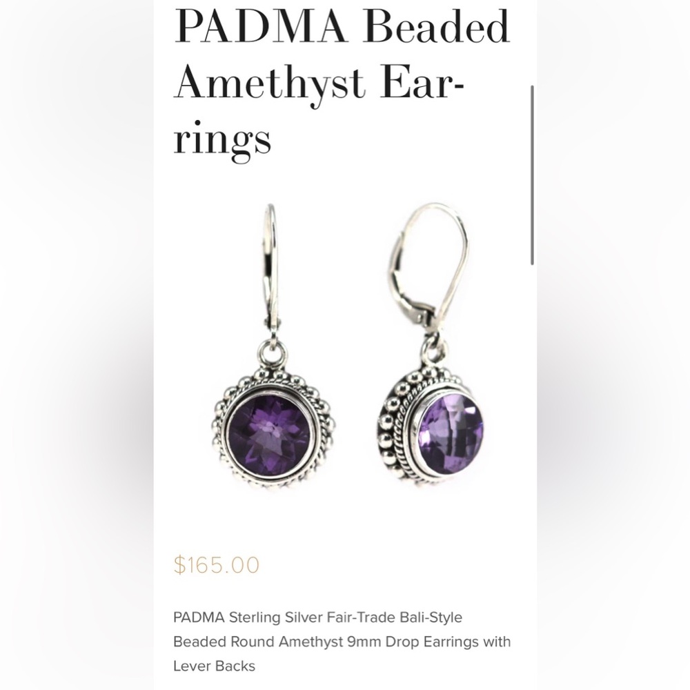 Sterling Silver Amethyst Earrings